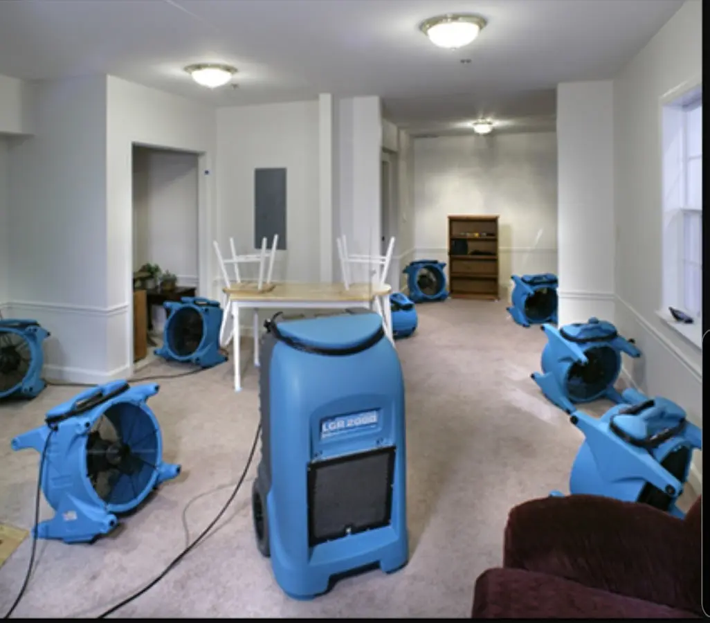 Air movers and dehumidifier setup for Water Extraction & Removal in Surprise